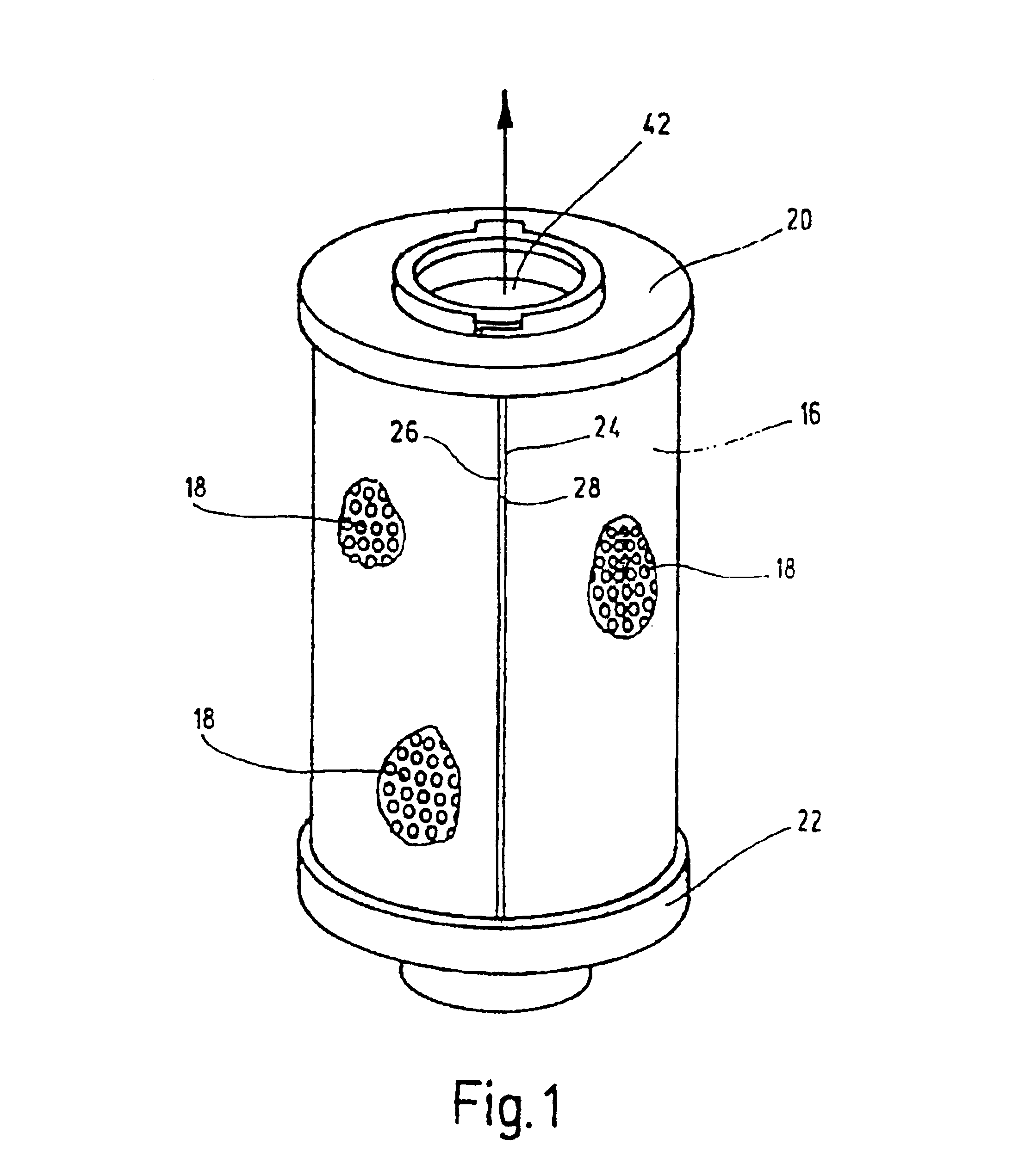 Method of assembling plastic filter element with plastic casing