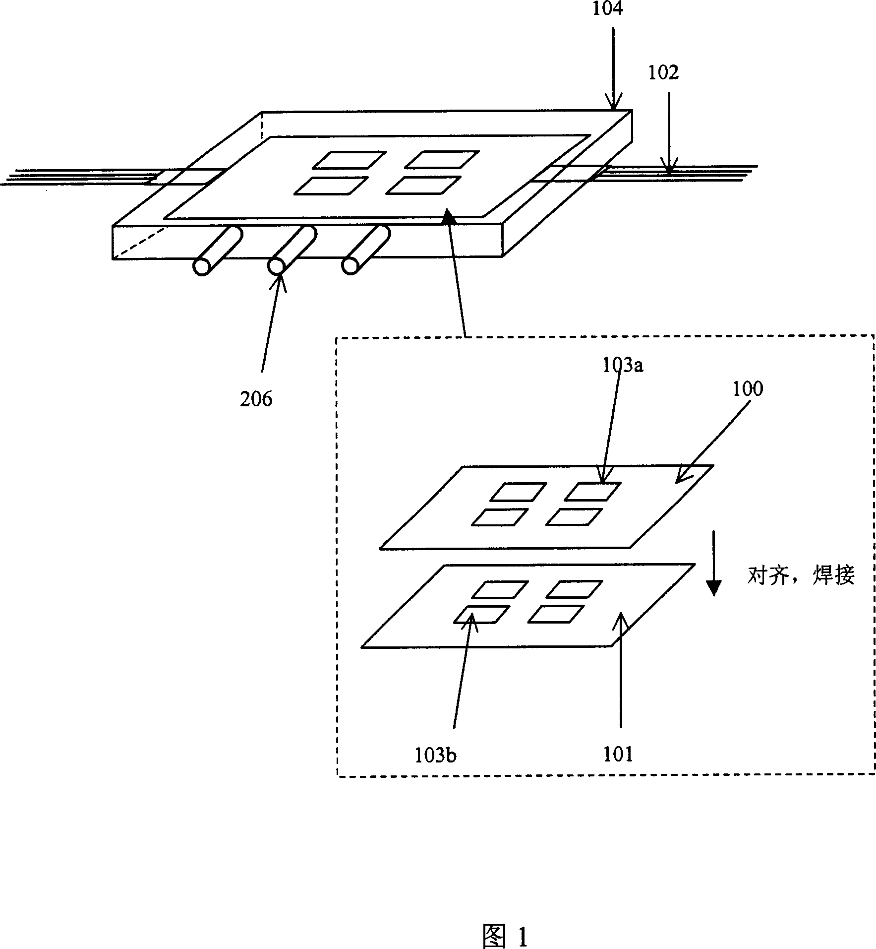 Package structure and method for thermo-optical switch array/modulator