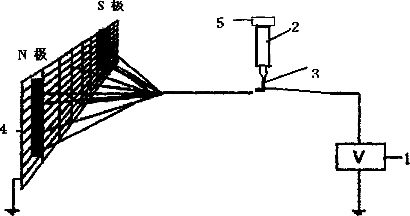 Directional magnetic electrical spinning Nano fibers, preparation method and equipment needed