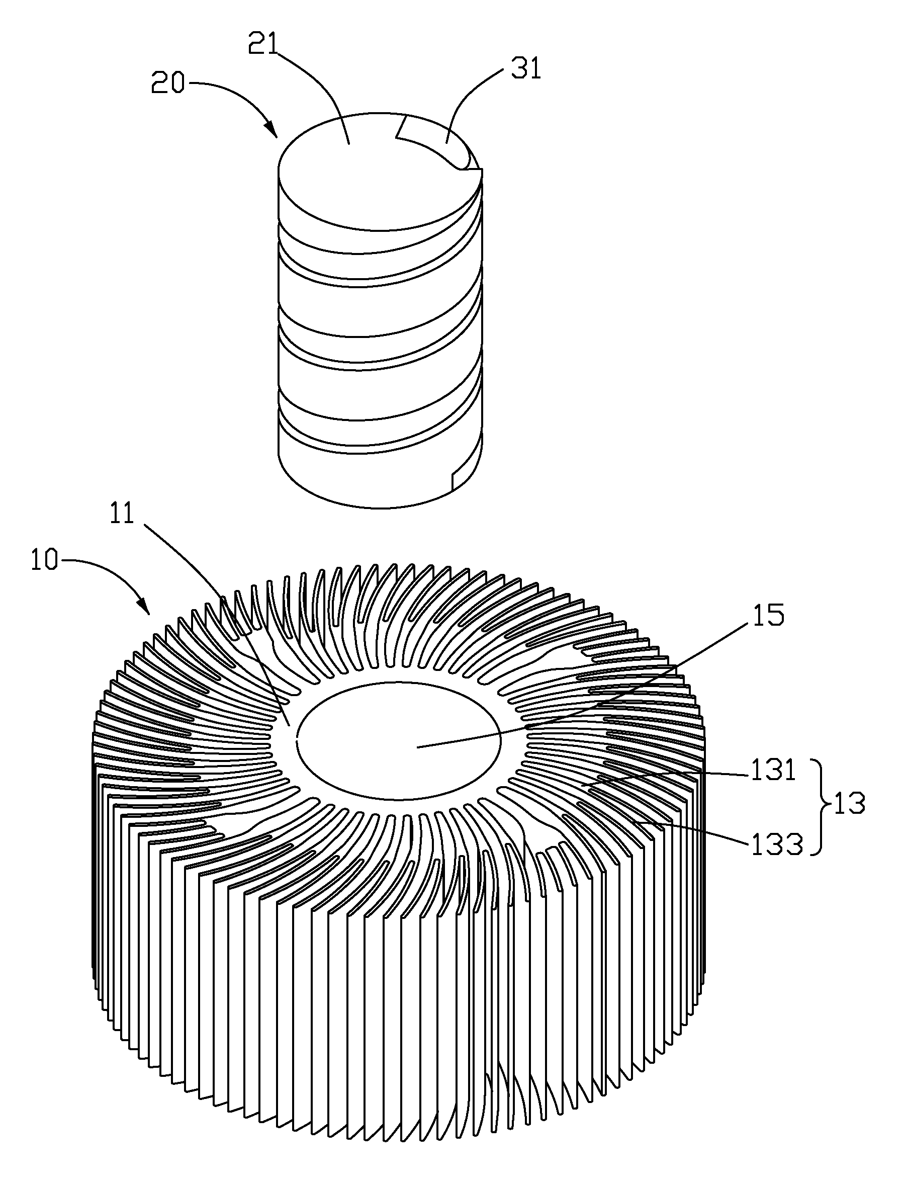 Heat dissipation device with a heat pipe