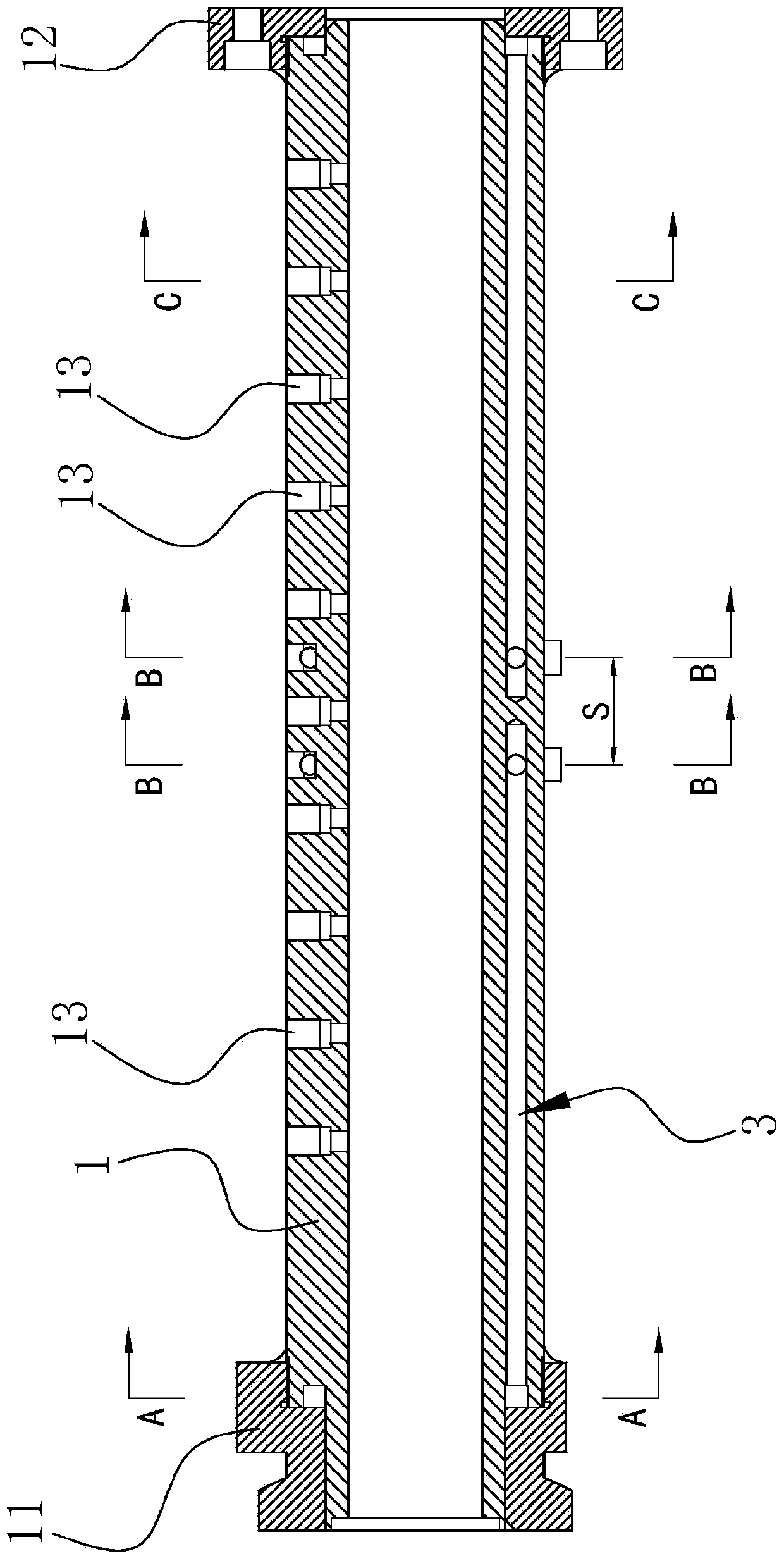 Machine cylinder structure capable of adjusting temperature of machine cylinder uniformly