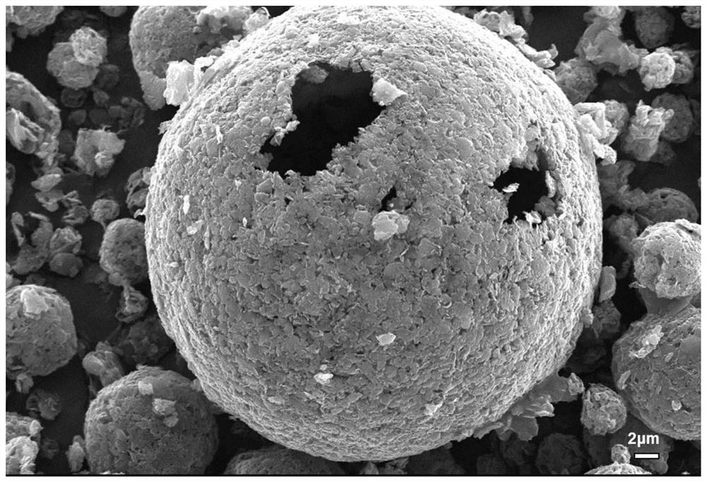 Nitrogen-doped hollow-structure graphite microsphere, composite negative electrode material and preparation method thereof