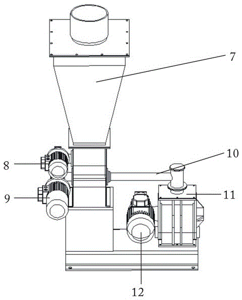 A storage and spraying device for release agent for rubber shredder