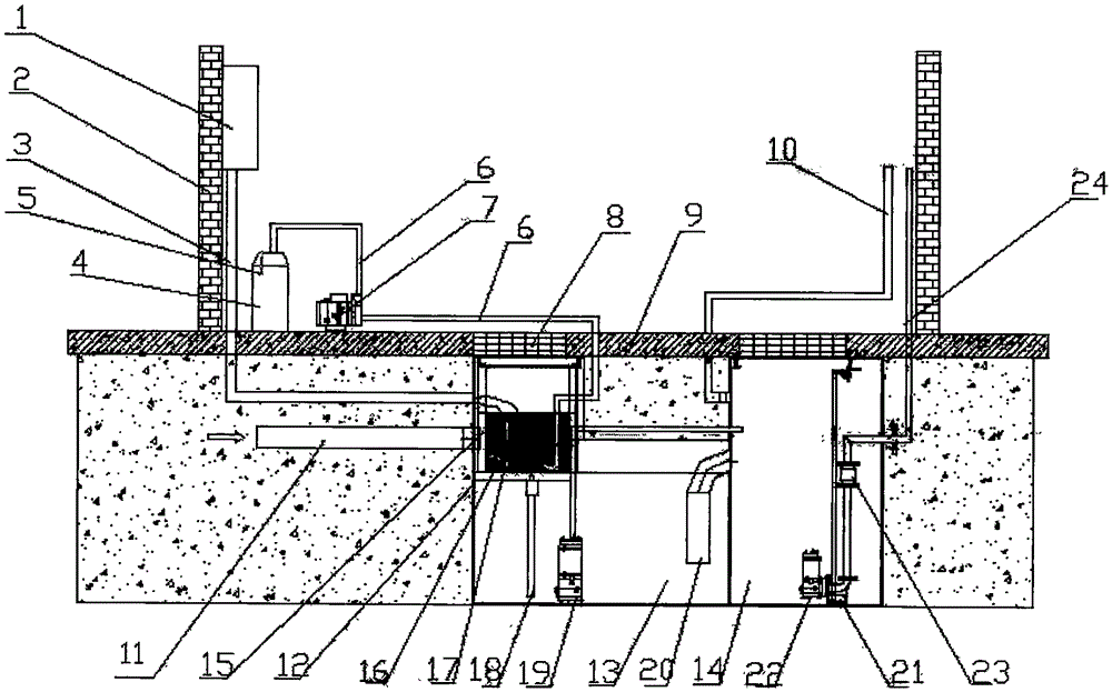 Buried oil-water separator