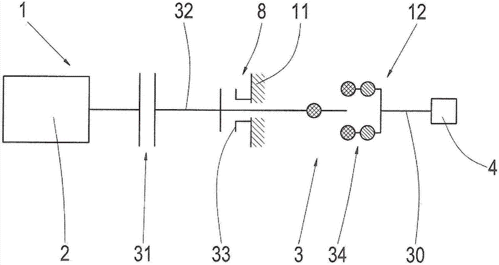 Automatic transmission of a vehicle, comprising a central synchronizing device, and method for operating an automatic transmission