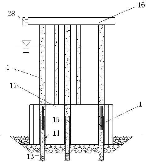 Deepwater open type wharf with combined foundation and method for constructing deepwater open type wharf