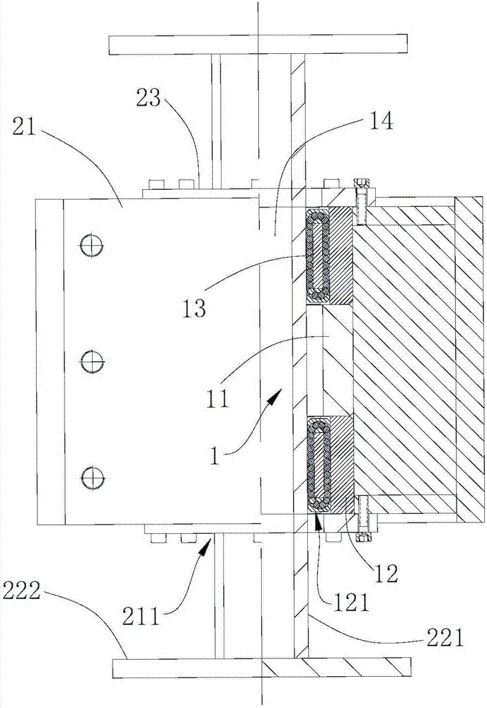 Guide assembly as well as vertical loading device and method