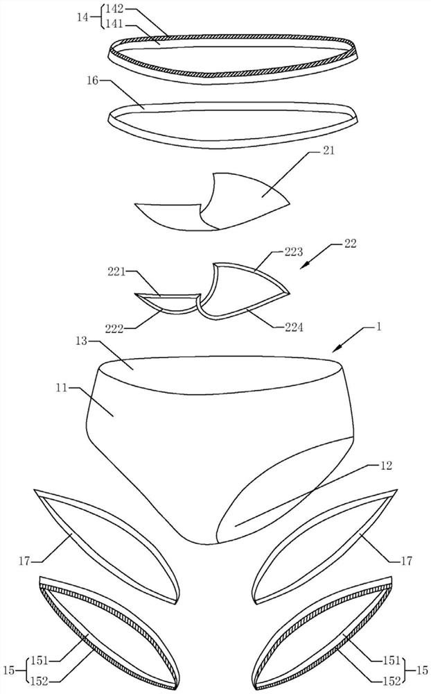 A kind of ironing underwear and its preparation process