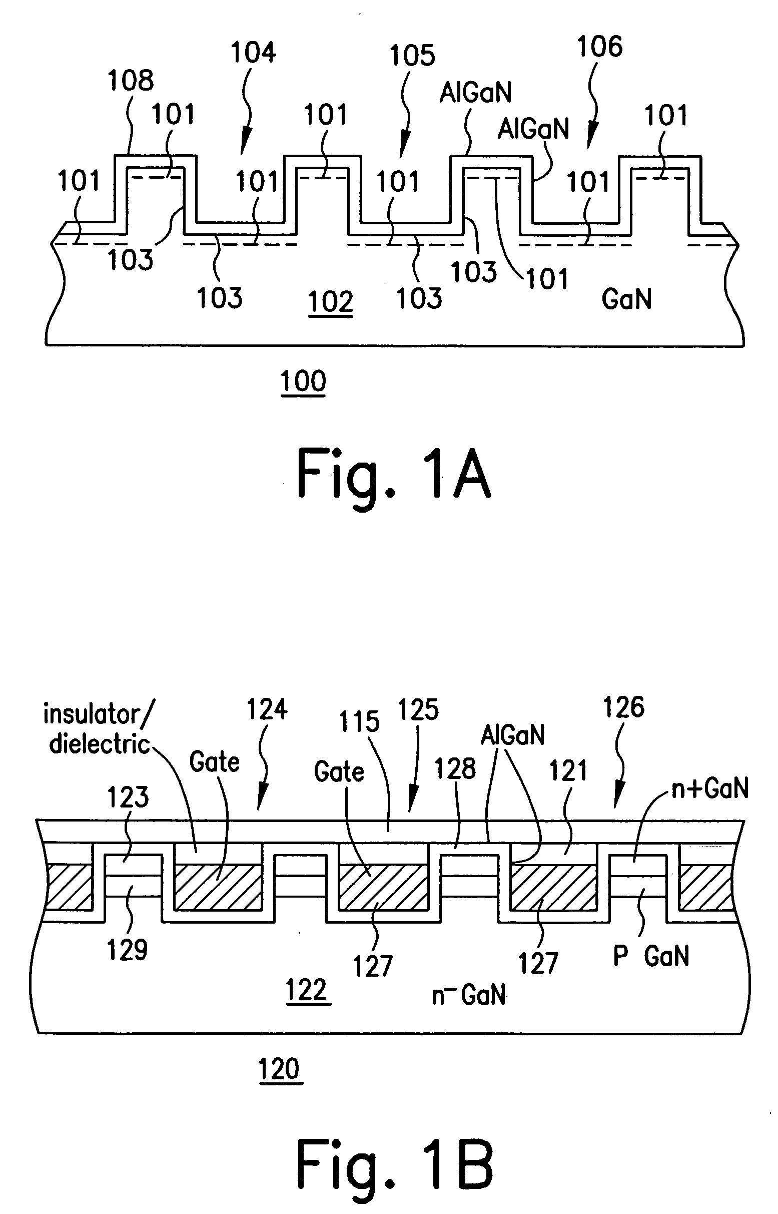 III-nitride semiconductor device with trench structure