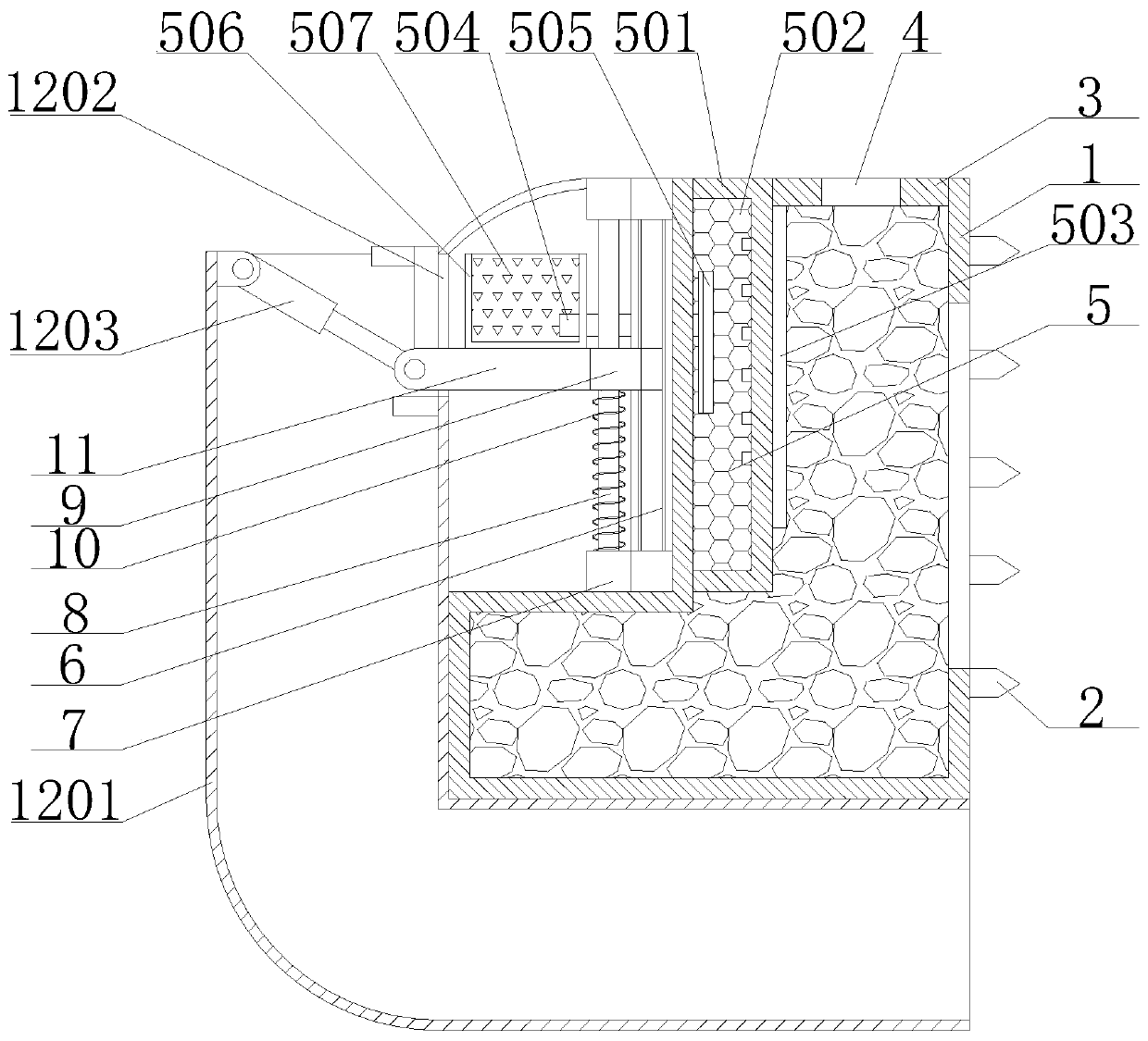 Greening device for preventing water and soil loss