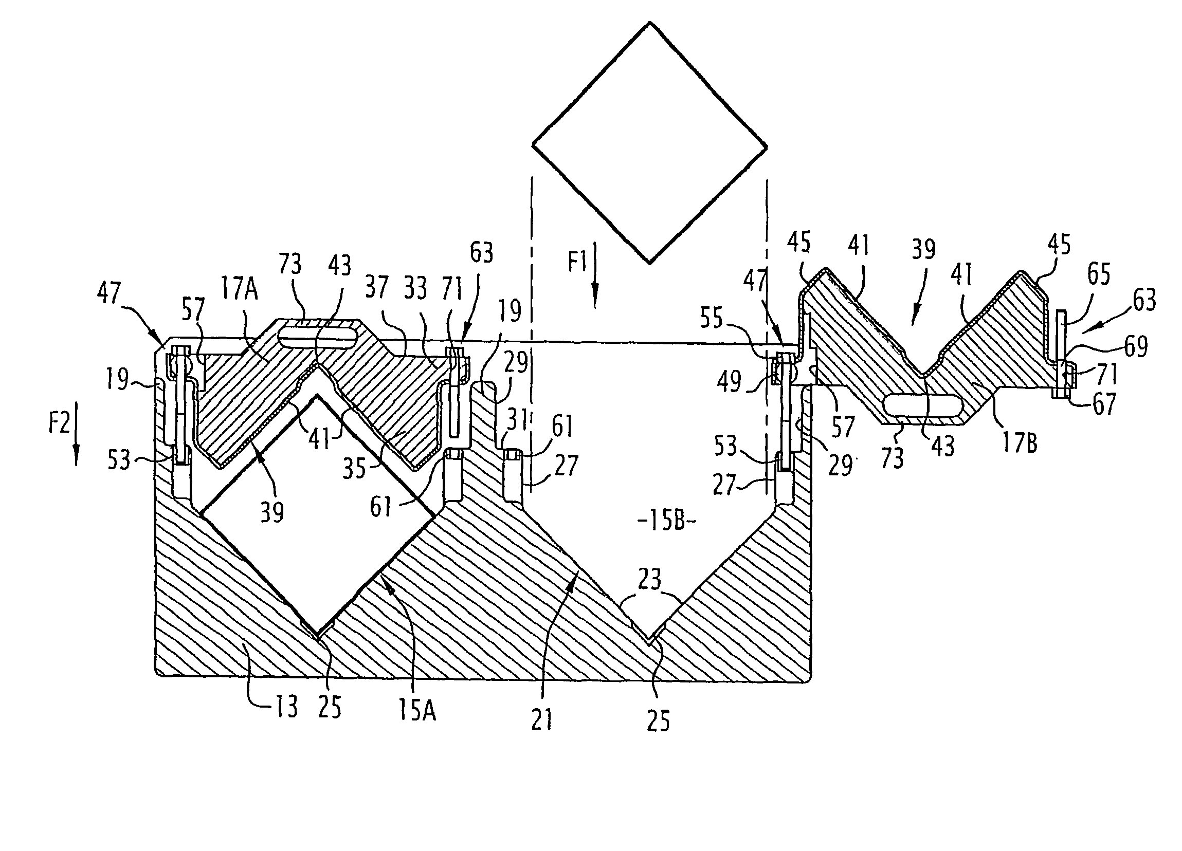 Transport container for nuclear fuel assemblies and use of said container