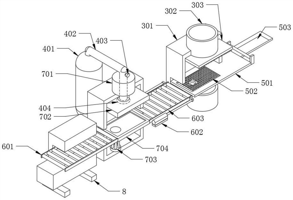 Plano-concave integrated glass panel processing device and processing method