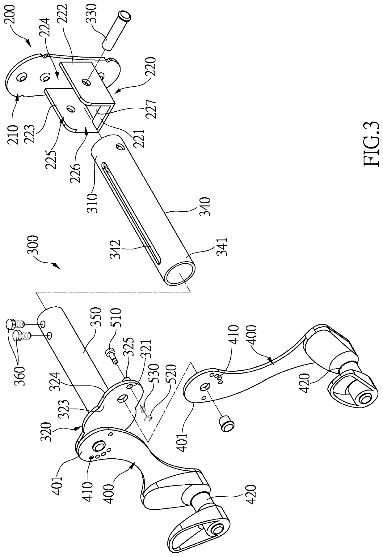 Horizontal wall-mounted bicycle rack