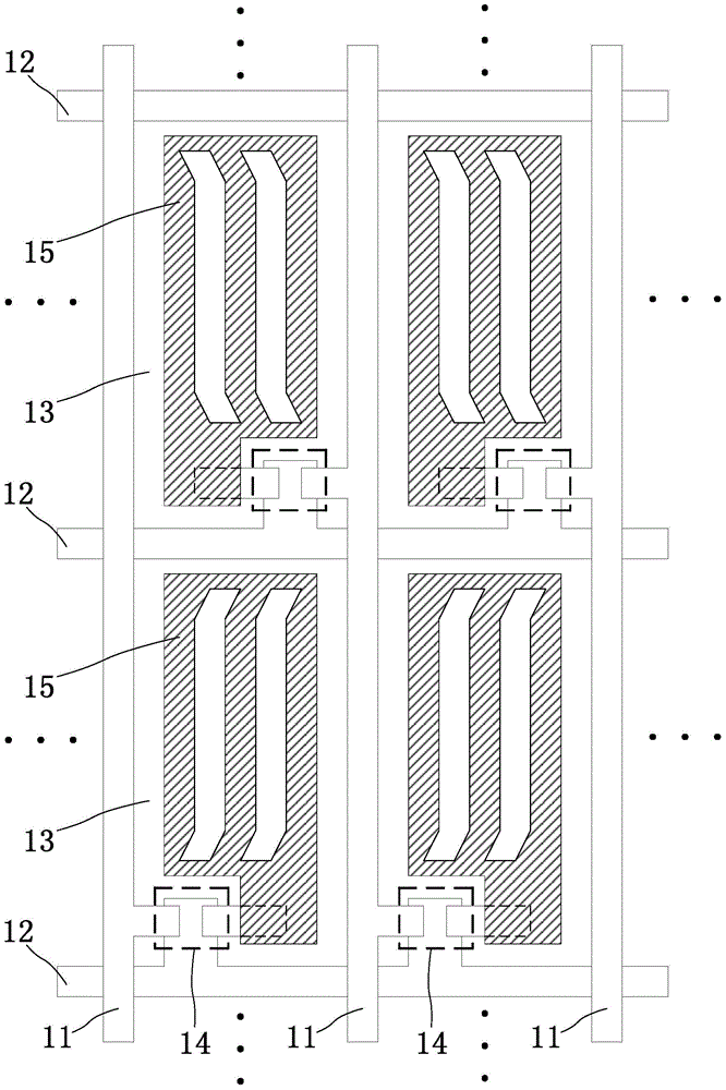 Pixel structure, array substrate, display panel, display device and driving method for display device