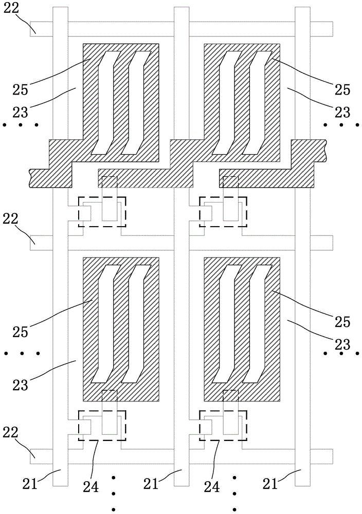 Pixel structure, array substrate, display panel, display device and driving method for display device