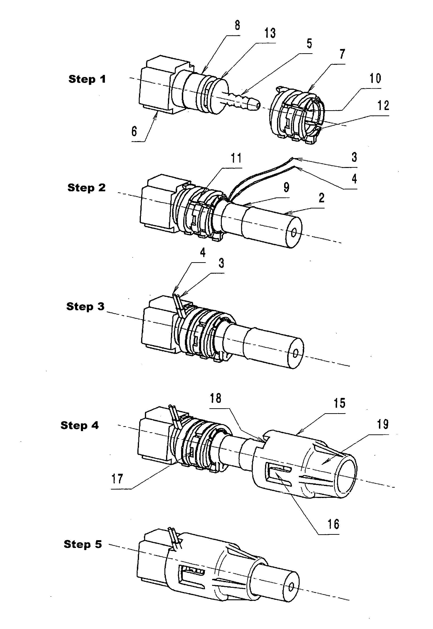 Connector arrangement for a medium-conducting, electrically-heatable hose