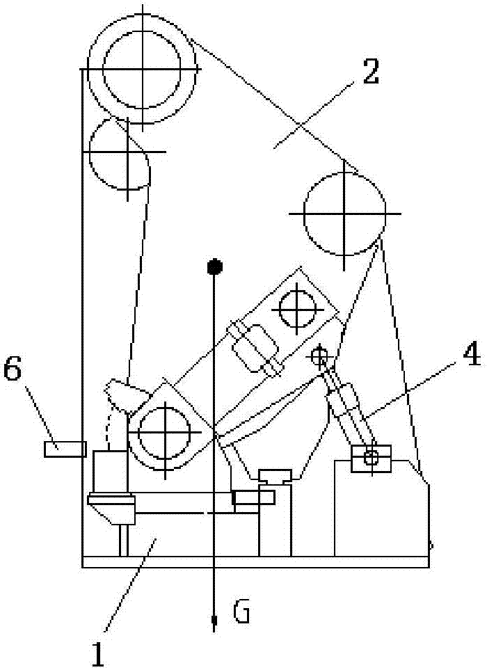 Movable support rotary hydraulic control loop of winding machine