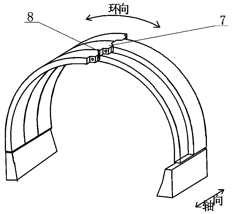 Prefabricated sleeve arch for reinforcing and maintaining tunnel lining