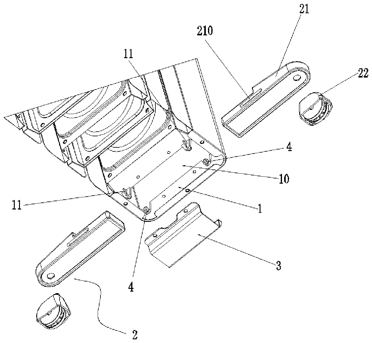 Folding caster and heater