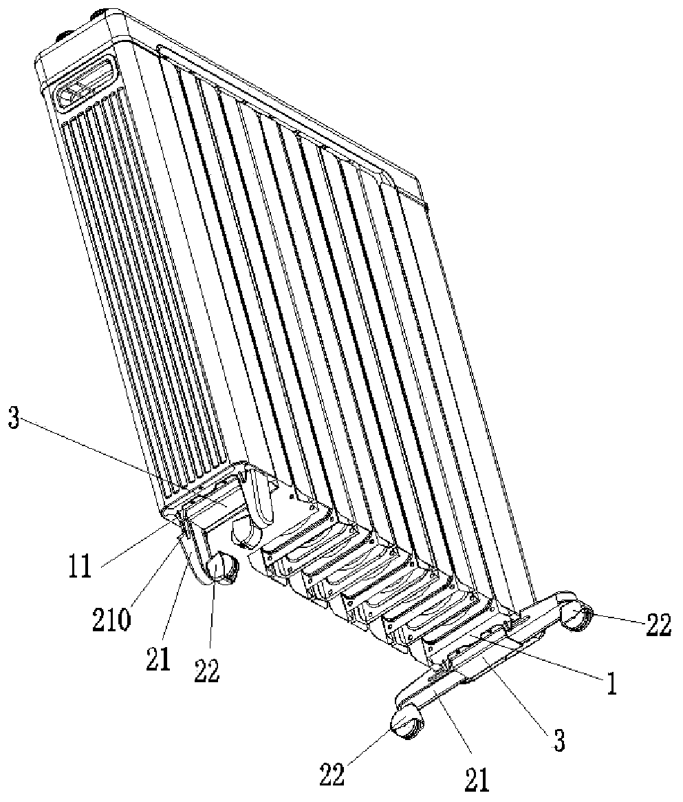 Folding caster and heater