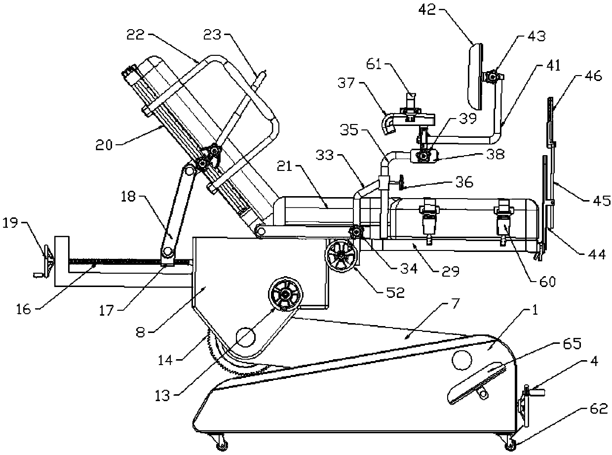 An obstetric bed for freely changing body positions