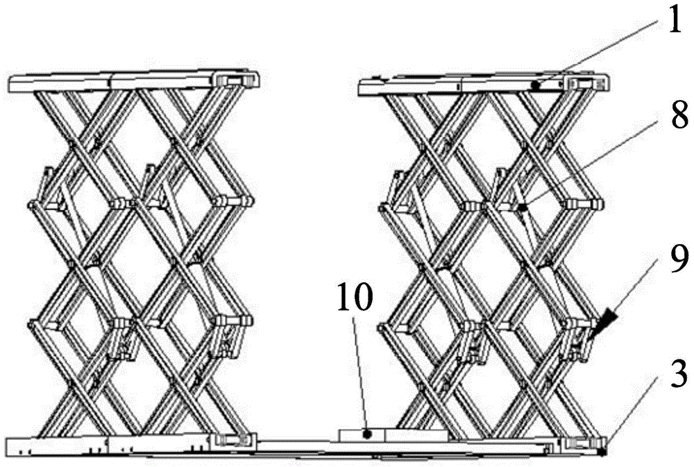 A loading and unloading device for power transformation equipment