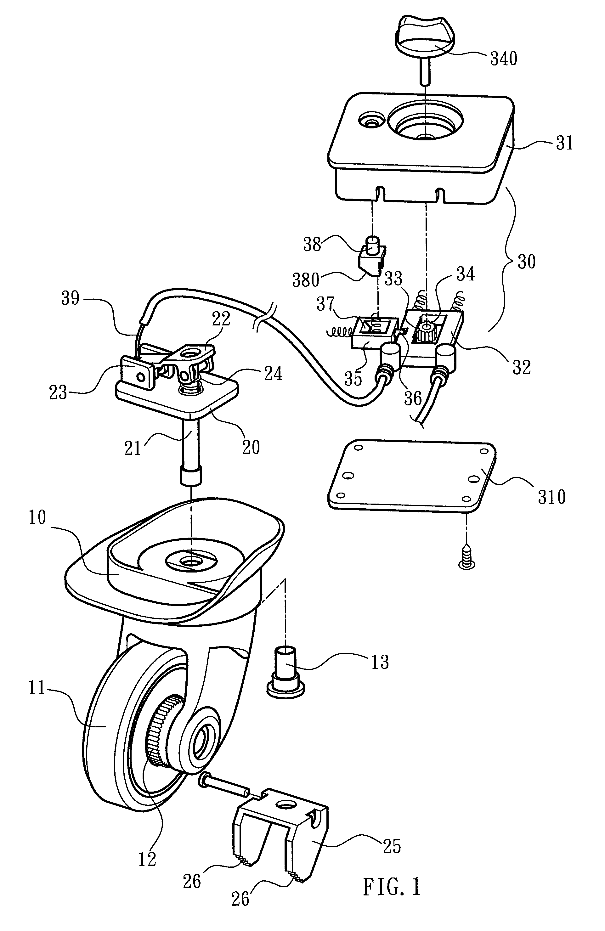Luggage brake device