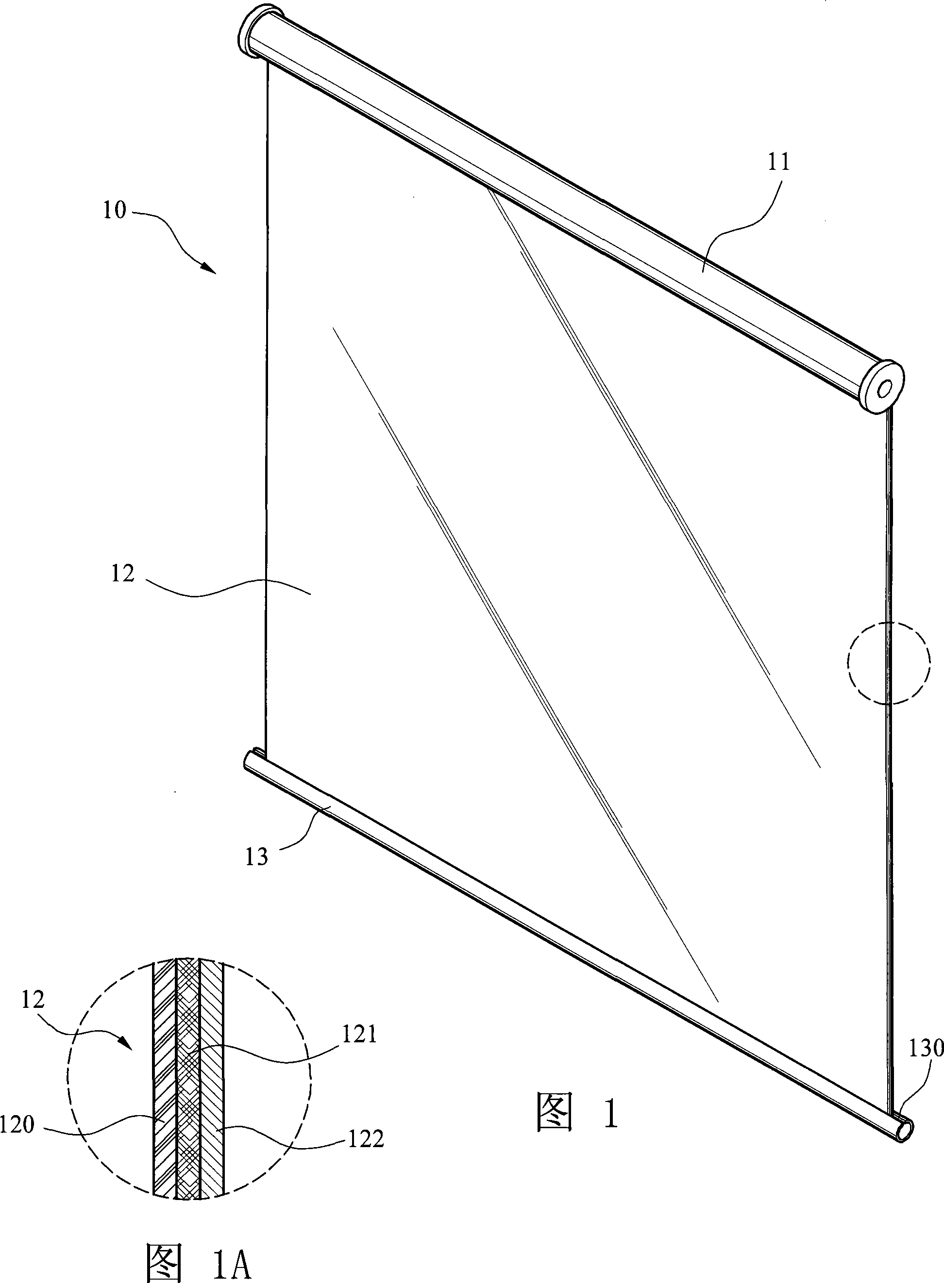 Projection screen structure