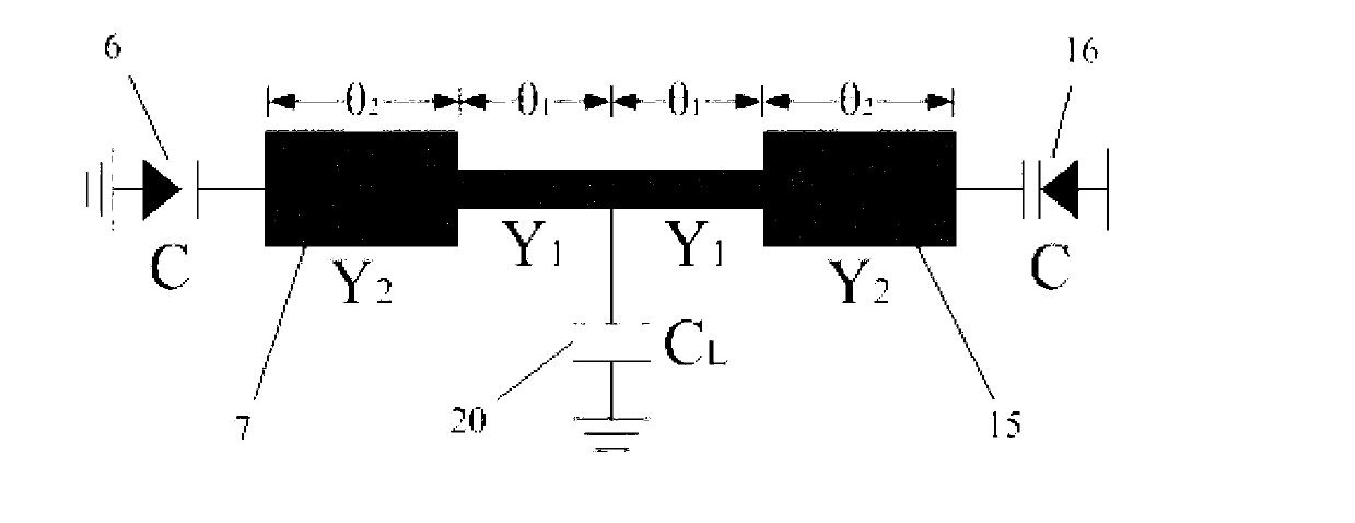 Balance type radio frequency electronically-controlled band-pass filter with bandwidth control