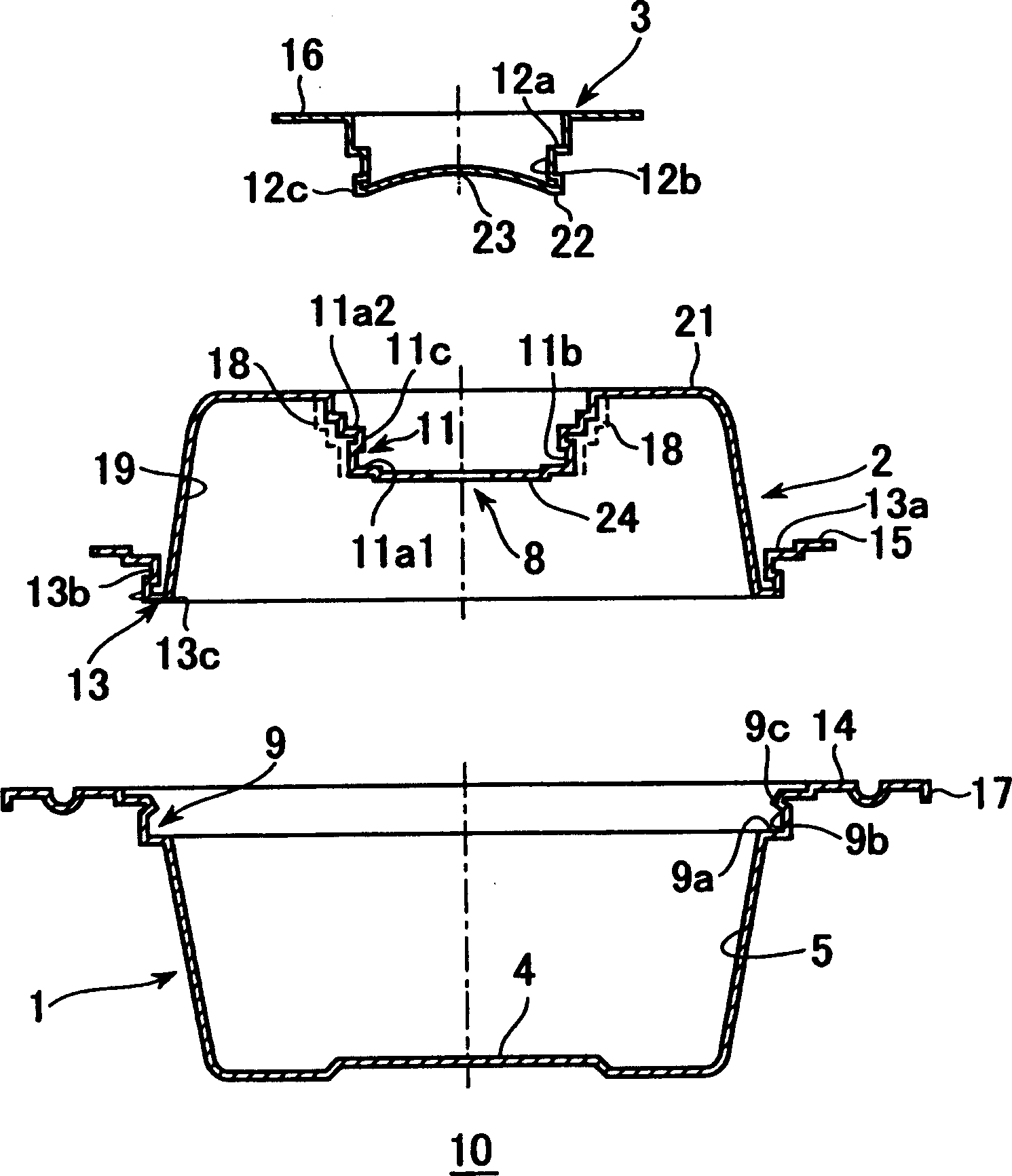 Steaming-boiling container for microwave oven