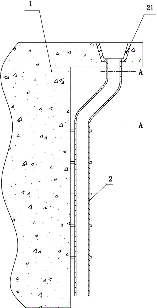 Downpipe frost crack prevention device