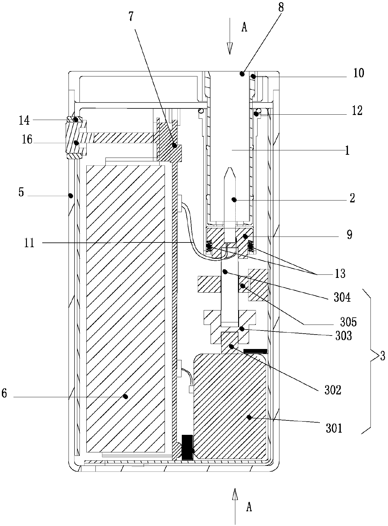 Low-temperature smoking set with rotationally moving and separating type heater and cigarette quitting method