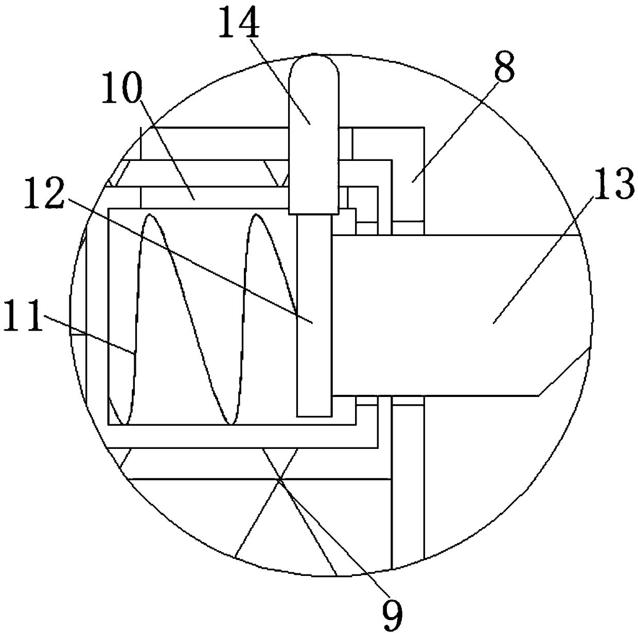 Solid waste processing equipment with dust removal effect