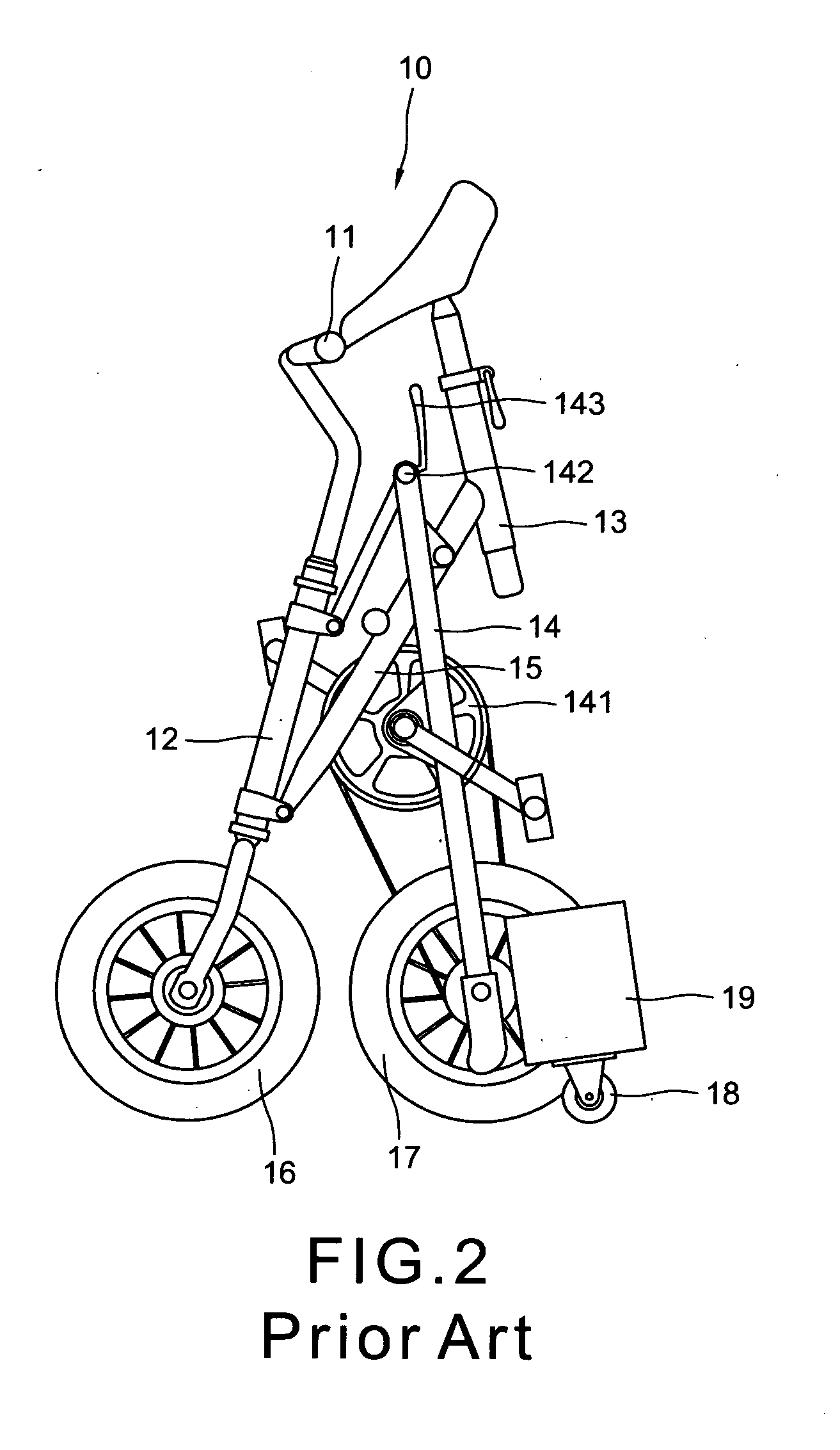 Structural improvement for a foldaway bicycle