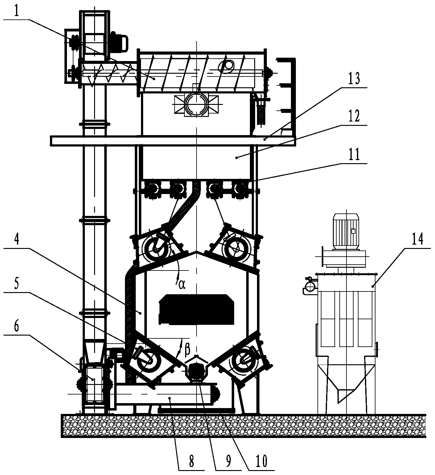 Meshed belt type shot-blast cleaning machine