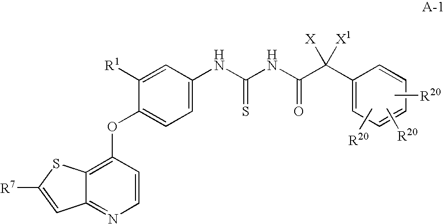 Substituted thieno[3,2-d]pyridines as inhibitors of the VEGF receptor and HGF receptor