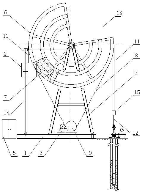 Pendulum type constant liquid level intelligent pumping unit and constant liquid level oil production method of the pumping unit