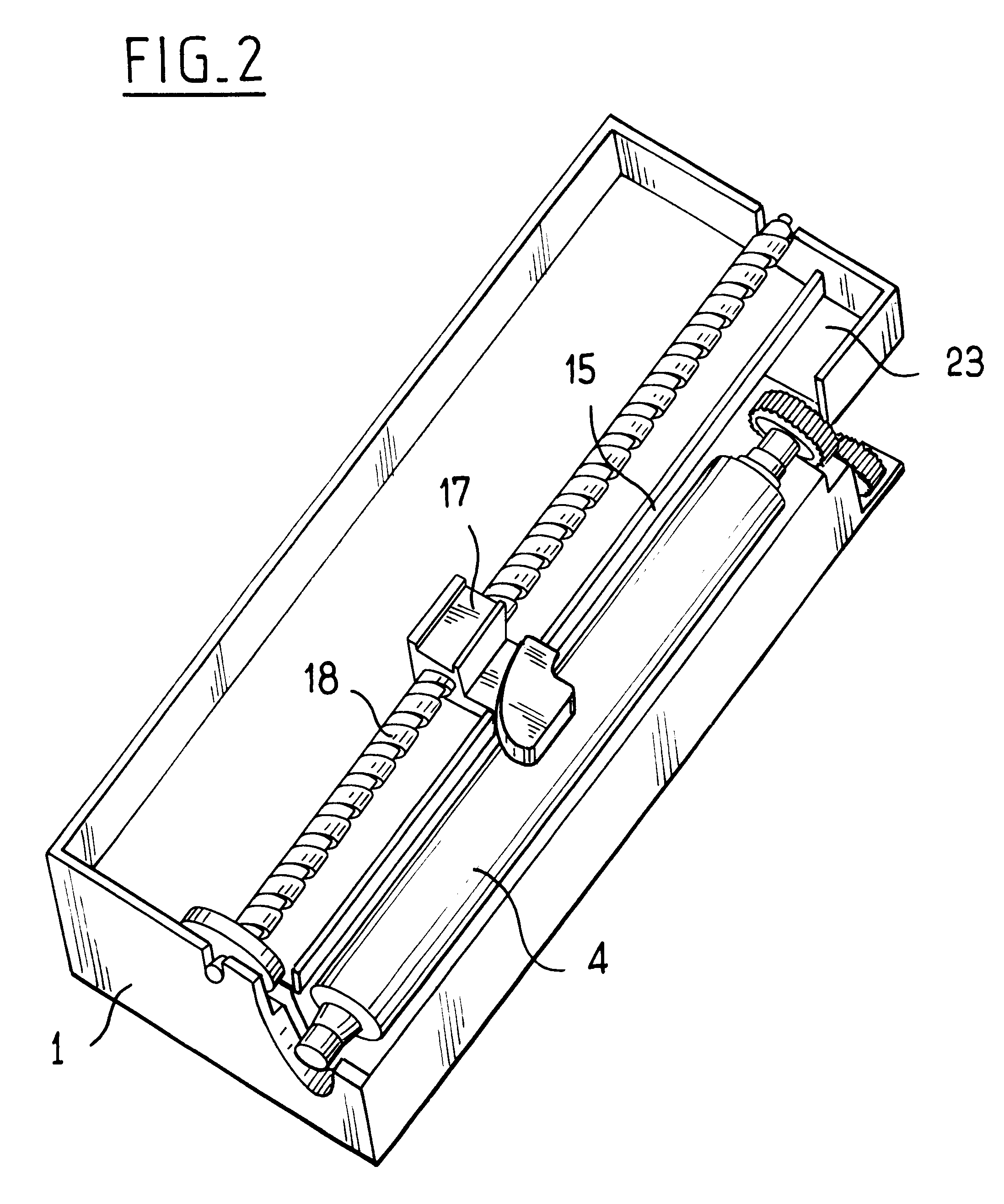 Device for printing on paper tape and for cutting the tape into printed tickets