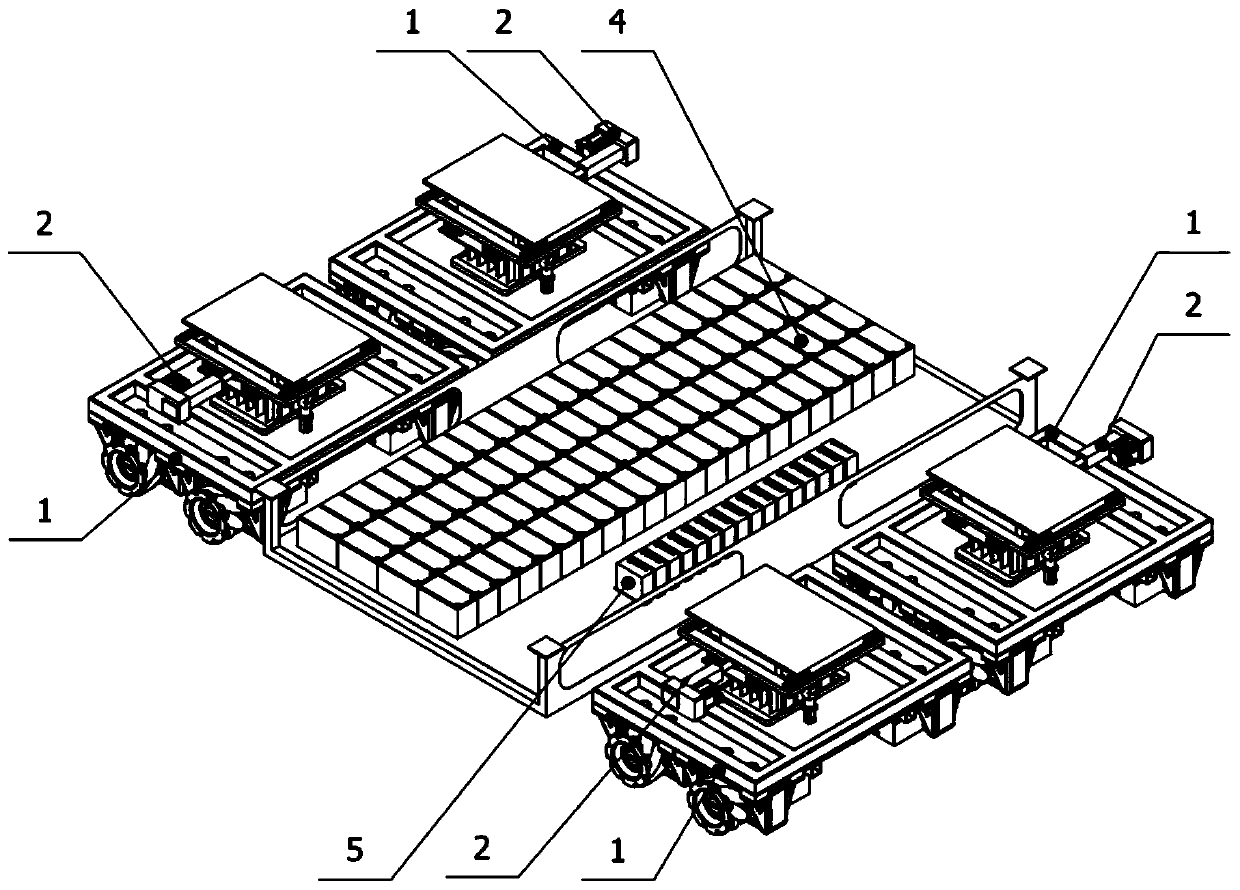 Ultra-large bearing omnidirectional carrying posture adjusting platform and ground self-adaptive omnidirectional moving unit