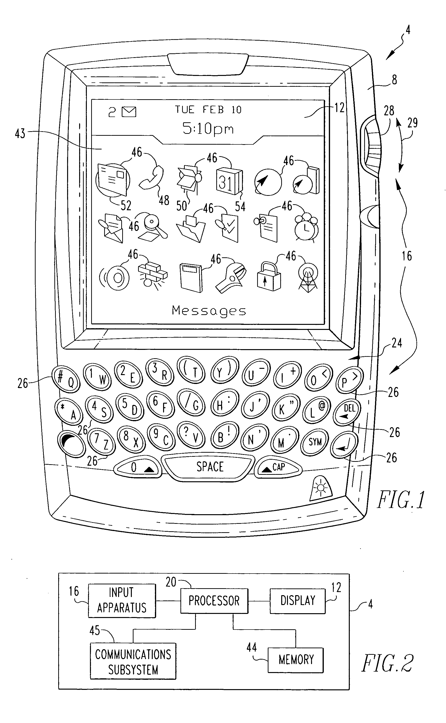 Handheld electronic device including appointment and meeting conflict notification, and associated method