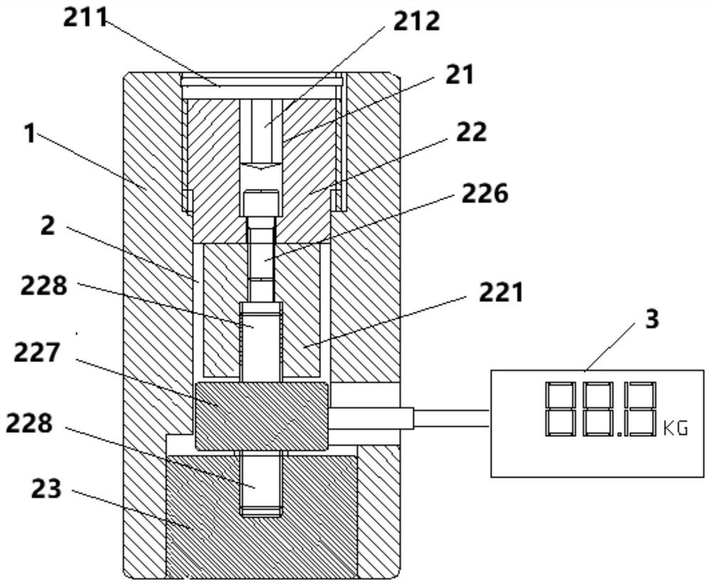 Magnetic force measuring device