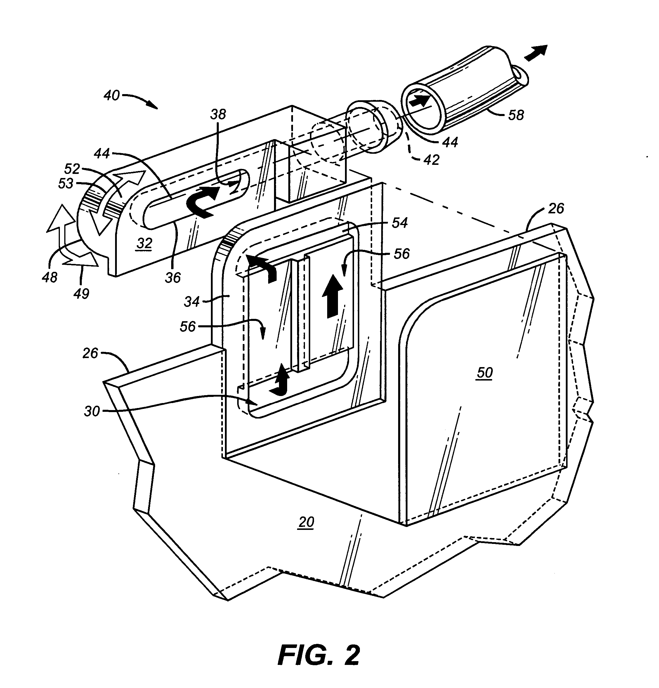 Durable fill block for flow of fluids through a hinged lid