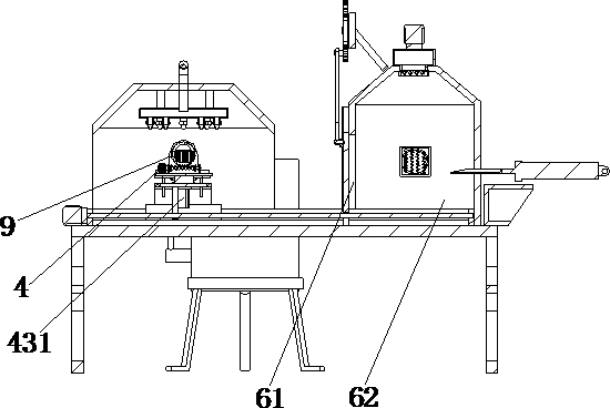 An energy-saving and environment-friendly building material surface painting device