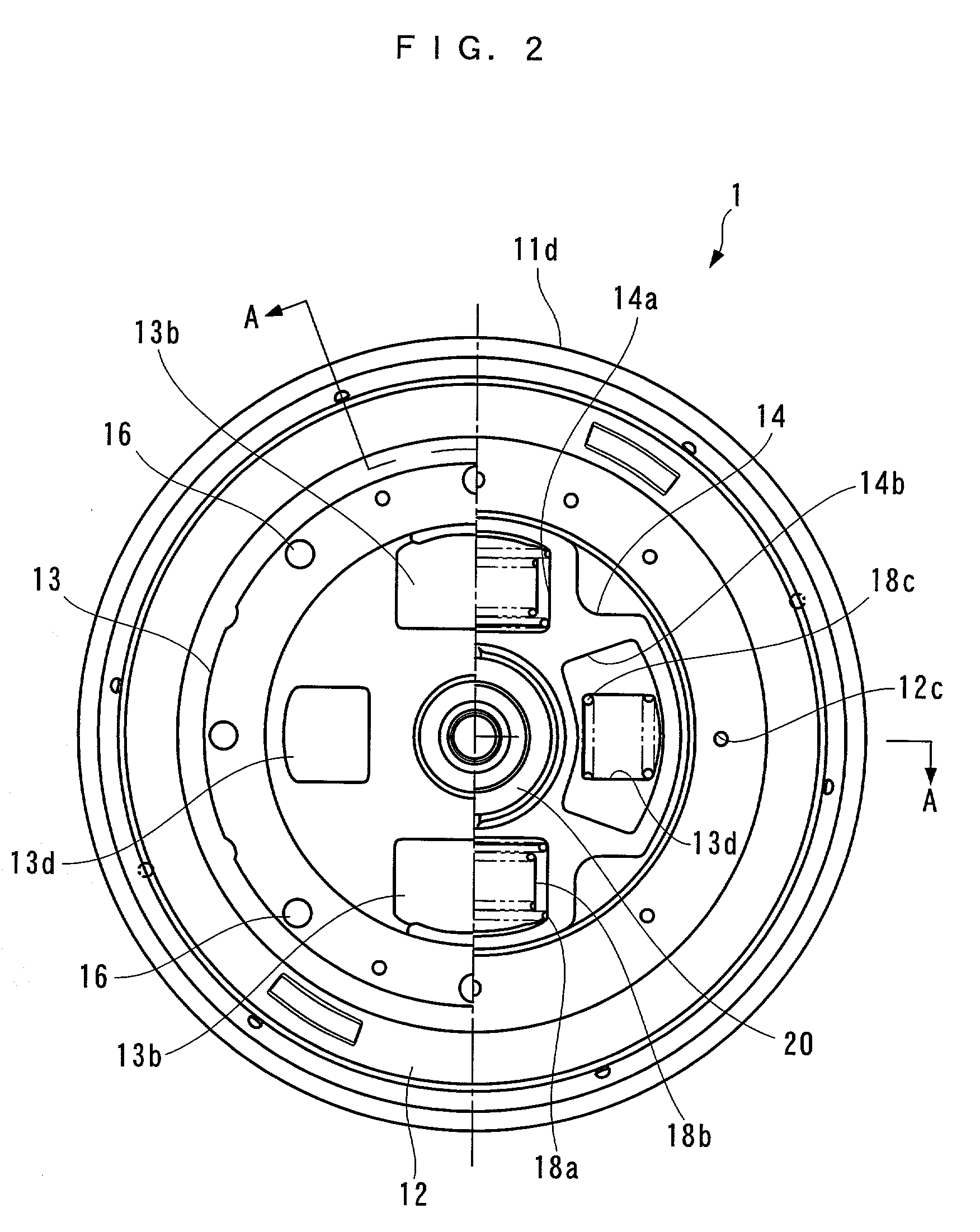 Flywheel device for prime mover