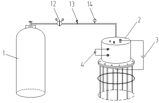 Device and method for sensitively detecting film penetration pressure value in film distillation process