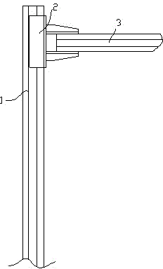Inverted-L-shaped rod piece for road electronic police equipment and signal lamp equipment