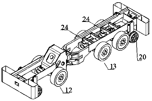Highway-railway dual-purpose six-wheel drive traction locomotive and traction method