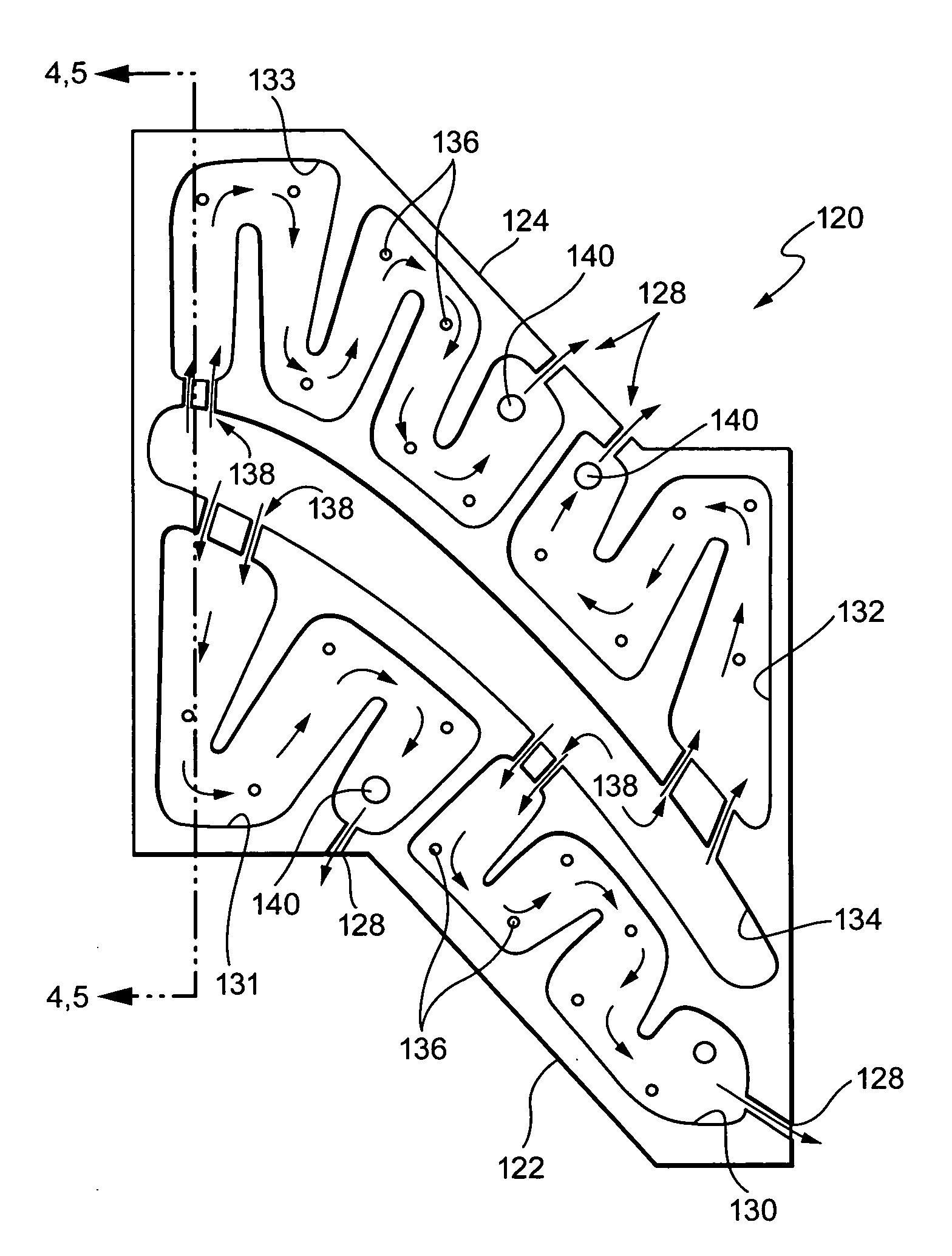 Serpentine cooling circuit and method for cooling tip shroud
