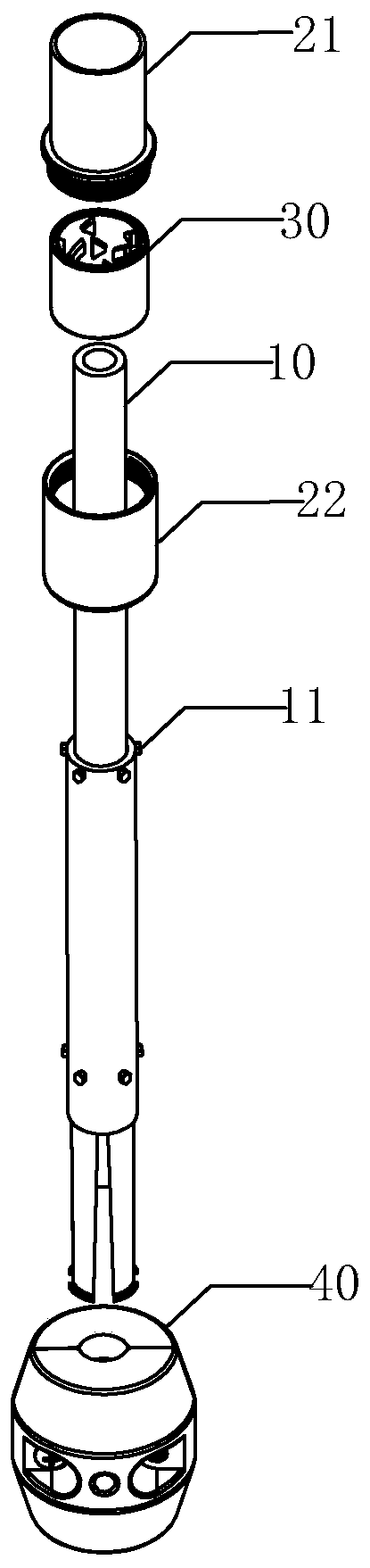 Blocking and sopping mechanism and drawing-pulling type water outlet device