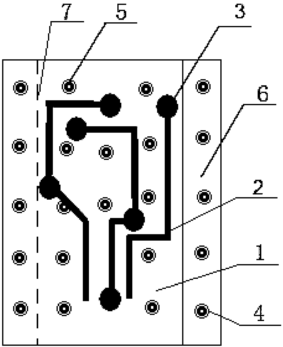 A transparent glass-based double-layer circuit board